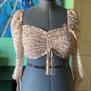 Cute smocked crop top